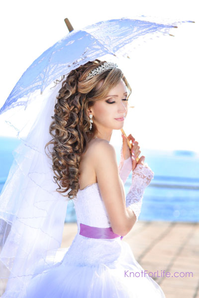 Wedding Hairstyles For Long Hair With Tiara And Veil