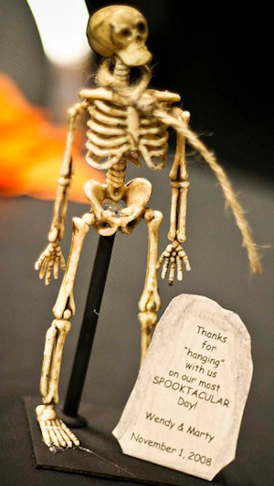 Skeleton Halloween Wedding Favors