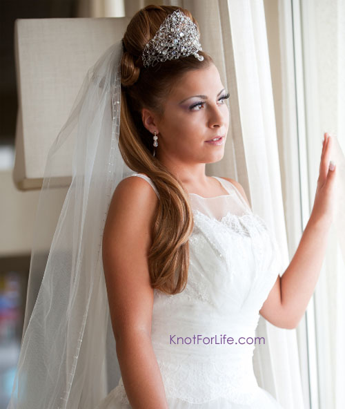 Long Wedding Hairstyles with Veils and Tiaras – Knot For Life