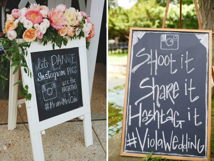 wedding hashtags - Weddings on Instagram - Wedding trends